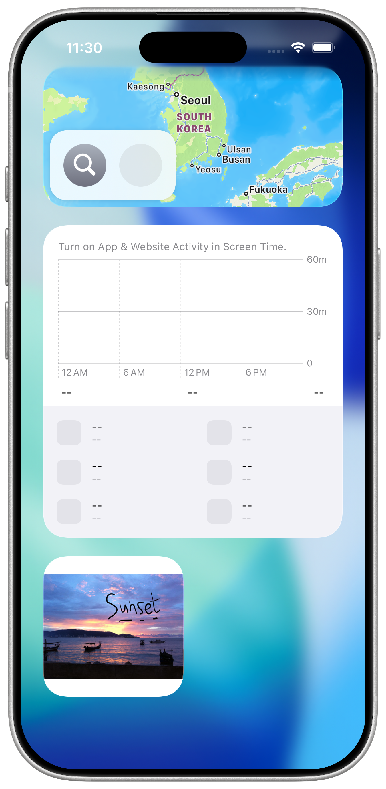 Remarks Phone widget preview